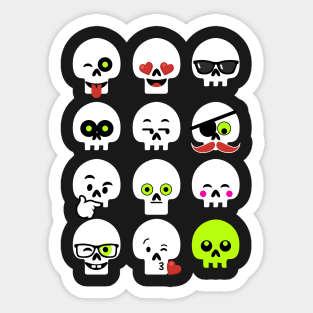 Emoji Faces Skull Sticker